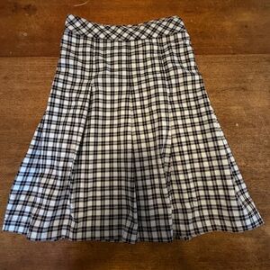 H&M Divided Women's Black and Light Blue Plaid Pleated Mini Skirt -Plus Size 3XL